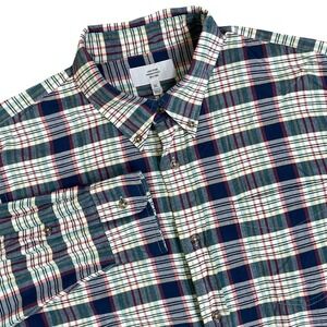 Jack Spade Button Down Shirt Mens XL Multi Color Plaid Long Sleeve Cotton Preppy